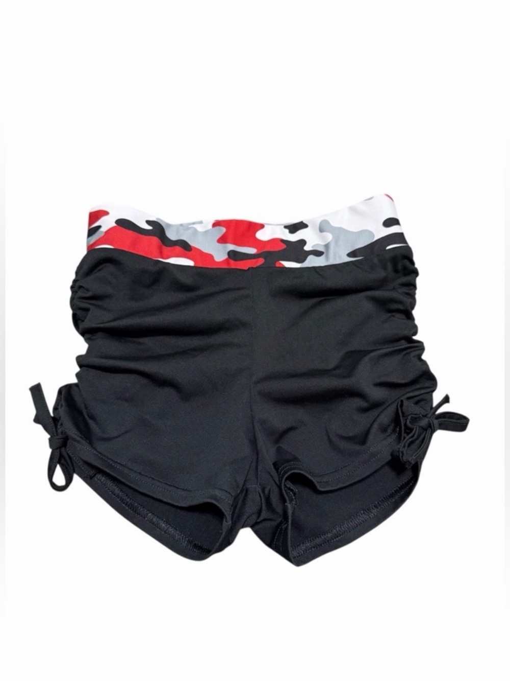 Varsity Cheer/Dance‎ Practice Shorts | Black with Camo Waistband | Size YM